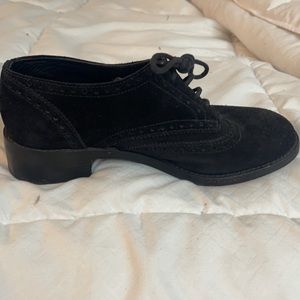 Cole Haan Black Suede Oxford shoes
